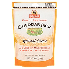 ShopRite Cheese, Finely Shredded Cheddar Jack, 8 Ounce