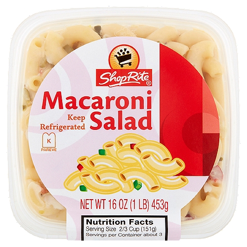 ShopRite Macaroni Salad, 16 oz