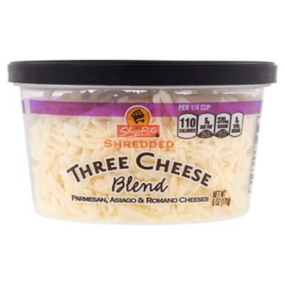 ShopRite Shredded Three Cheese Blend, 6 oz, 6 Ounce