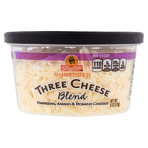 ShopRite Shredded Three Cheese Blend, 6 oz