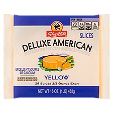 ShopRite Deluxe American Yellow Cheese Slices, 24 Each