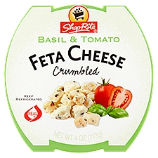 ShopRite Basil & Tomato Crumbled Feta Cheese, 4 oz, 4 Ounce