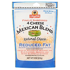 ShopRite 4 Cheese Mexican Blend Finely Shredded Cheese, 8 Ounce