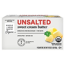 Wholesome Pantry Organic Unsalted Sweet Cream, Butter, 16 Ounce
