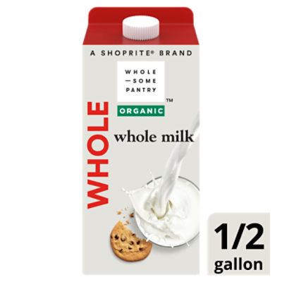Wholesome Pantry Organic Whole Milk, 0.5 gallon