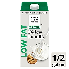 Wholesome Pantry Organic 1% Low Fat Milk, half gallon