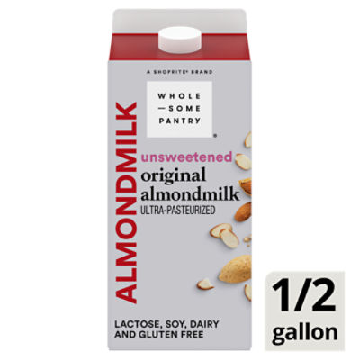 Wholesome Pantry Unsweetened Original Almondmilk, half gallon