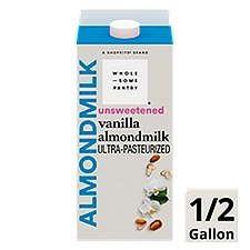 Wholesome Pantry Unsweetened Vanilla Almondmilk, half gallon