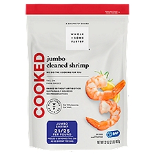 Wholesome Pantry Cooked Jumbo Cleaned Shrimp, 42-50 shrimp per bag, 32 oz