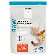 Wholesome Pantry Raw Extra Jumbo Cleaned Shrimp, 32-40 shrimp per bag, 32 oz, 32 Ounce