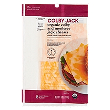 Wholesome Pantry Organic Colby and Monterey Jack Cheeses, 8 count, 6 oz, 6 Ounce