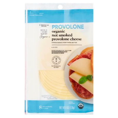 Wholesome Pantry Organic Not Smoked Provolone Cheese, 8 count, 6 oz