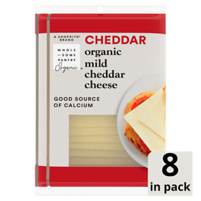 Wholesome Pantry Organic Mild Cheddar Cheese, 8 count, 6 oz, 8 Each