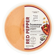 Wholesome Pantry Organic Hummus, Roasted Red Pepper, 10 Ounce