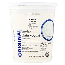 Wholesome Pantry Organic Original Lowfat Plain, Yogurt, 32 Ounce