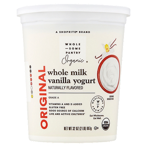 Wholesome Pantry Organic Original Whole Milk Vanilla Yogurt, 32 oz