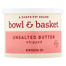 Bowl & Basket Whipped Unsalted Butter, 8 oz, 8 Ounce