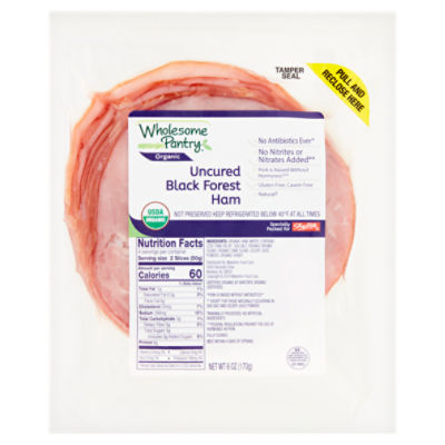 Wholesome Pantry Organic Uncured Black Forest Ham, 6 oz