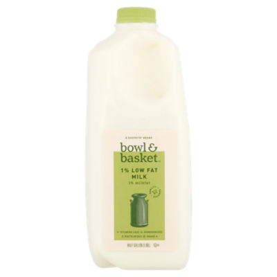 Bowl & Basket 1% Low Fat Milk, half gallon, 0.5 Gallon