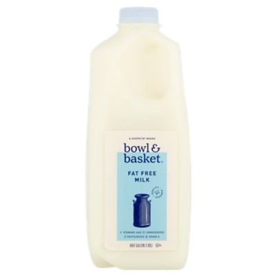 Bowl & Basket Fat Free Milk, half gallon, 0.5 Gallon