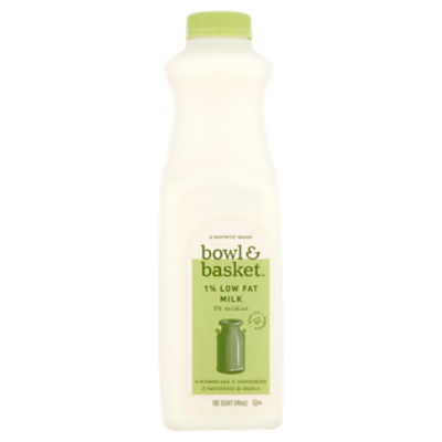 Bowl & Basket 1% Low Fat Milk, one quart, 32 Fluid ounce