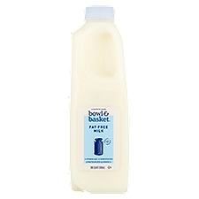 Bowl & Basket Fat Free Milk, one quart, 32 Fluid ounce