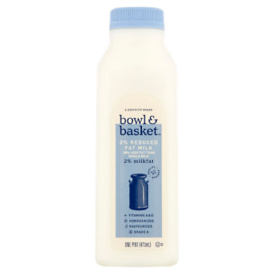 Bowl & Basket 2% Reduced Fat Milk, 1 pint, 1 Pint