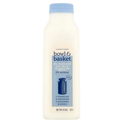 Bowl & Basket 2% Reduced Fat Milk, 1 pint