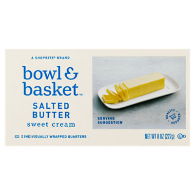Bowl & Basket Sweet Cream Salted Butter, 2 count, 8 oz, 8 Ounce