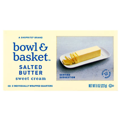 Bowl & Basket Sweet Cream Salted Butter, 2 count, 8 oz The Fresh Grocer