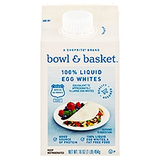 Bowl & Basket Egg Whites 100% Liquid, 16 Ounce