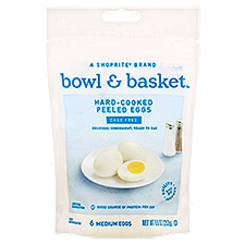 Bowl & Basket Cage Free Hard-Cooked Peeled Eggs, 6 count, 8.8 oz, 8.8 Ounce