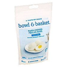 Bowl & Basket Eggs Cage Free Hard-Cooked Peeled Medium, 6 Each