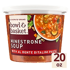 Bowl & Basket Minestrone Soup with Al Dente Ditalini Pasta, 20 oz