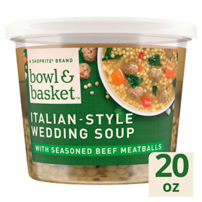 Bowl & Basket Italian-Style Wedding Soup with Seasoned Beef Meatballs, 20 oz, 20 Ounce