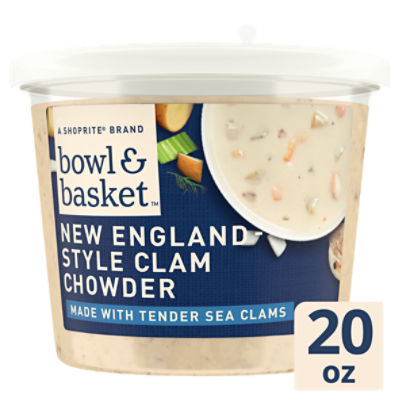 Bowl & Basket New England Style Clam Chowder Soup, 20 oz, 20 Ounce