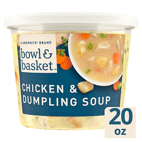 Bowl & Basket Chicken & Dumpling Soup with Dark & Light Meat Chicken, 20 oz