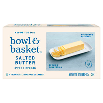 Bowl & Basket Sweet Cream Salted Butter KFP, 4 count, 16 oz, 1 Pound