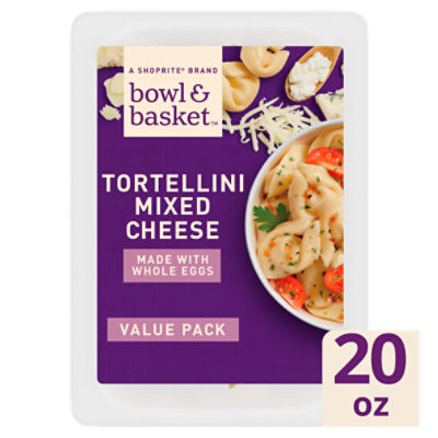 Bowl & Basket Mixed Cheese Tortellini Pasta Value Pack, 20 oz, 20 Ounce