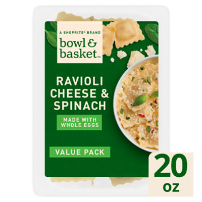 Bowl & Basket Cheese & Spinach Ravioli Pasta Value Pack, 20 oz, 20 Ounce