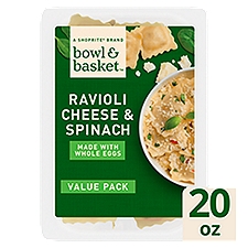 Bowl & Basket Cheese & Spinach Ravioli Value Pack, 20 oz, 20 Ounce