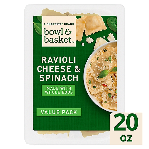 Bowl & Basket Cheese & Spinach Ravioli Value Pack, 20 oz