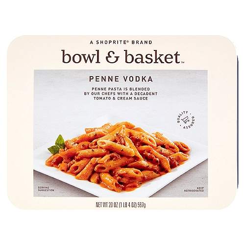 Penne Pasta is Blended by Our Chefs with a Decadent Tomato & Cream Sauce