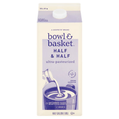 Bowl & Basket Half & Half, half gallon, 64 Fluid ounce