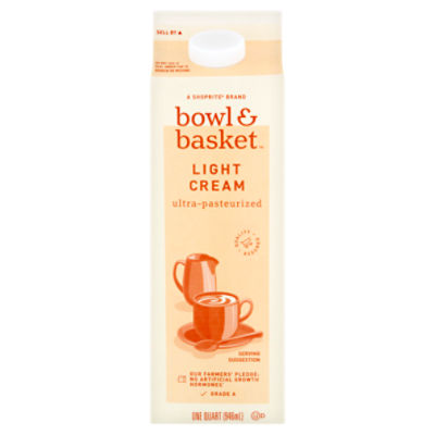 Bowl & Basket Light Cream, one quart, 32 Fluid ounce