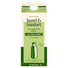 Bowl & Basket Milk Lactose Free 1% Low Fat, 0.5 Gallon