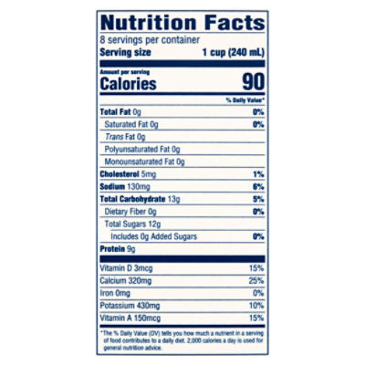 Bowl & Basket Fat Free Lactose Free Milk, half gallon