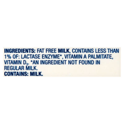Bowl & Basket Fat Free Lactose Free Milk, half gallon