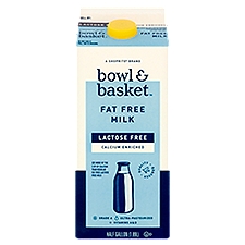 Bowl & Basket Milk Lactose Free Calcium Enriched Fat Free, 0.5 Gallon