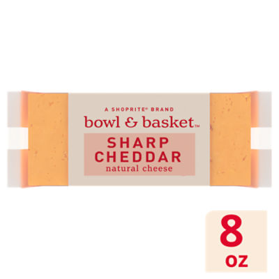 Bowl & Basket Sharp Cheddar Natural Cheese, 8 oz, 8 Ounce